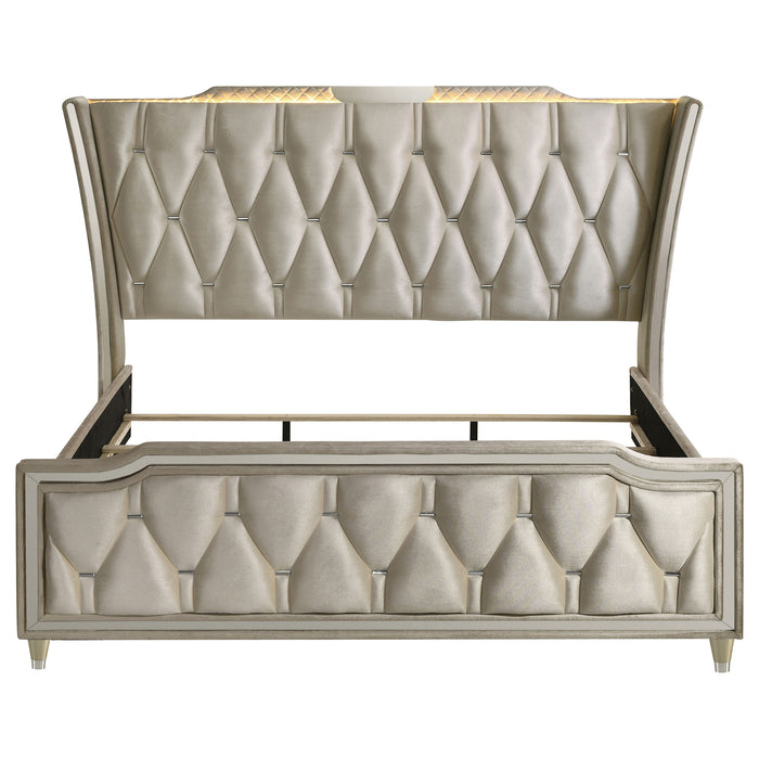 Lorient Wingback Bed with LED Lighting