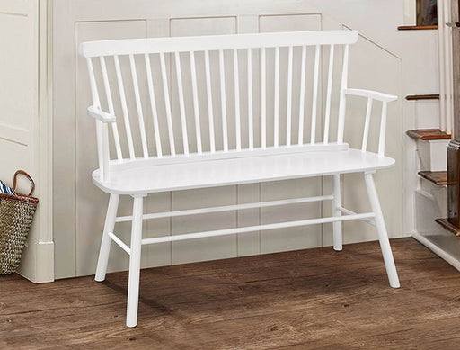 JERIMIAH SPINDLEBACK BENCH WHITE image