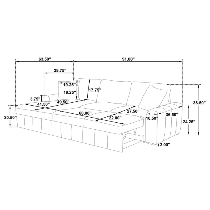 Pastrana Pull-Out Sleeper Sectional Sofa