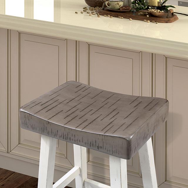 Biasca 29" Stool (2/CTN) White, Brown, & Black