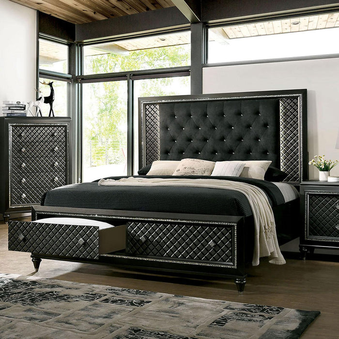 Demetria Metallic Gray Cal.King Bed