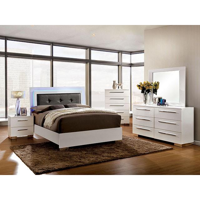 CLEMENTINE Glossy White Full Bed