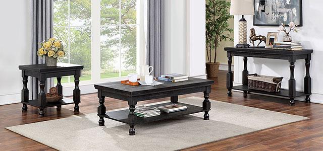 CALANDRA Sofa Table, Antique Black