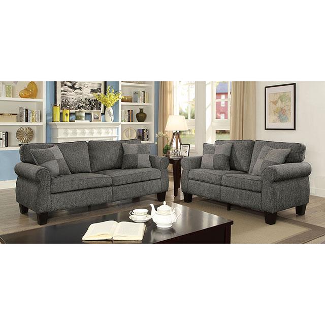 Rhian Dark Gray Sofa, Dark Gray