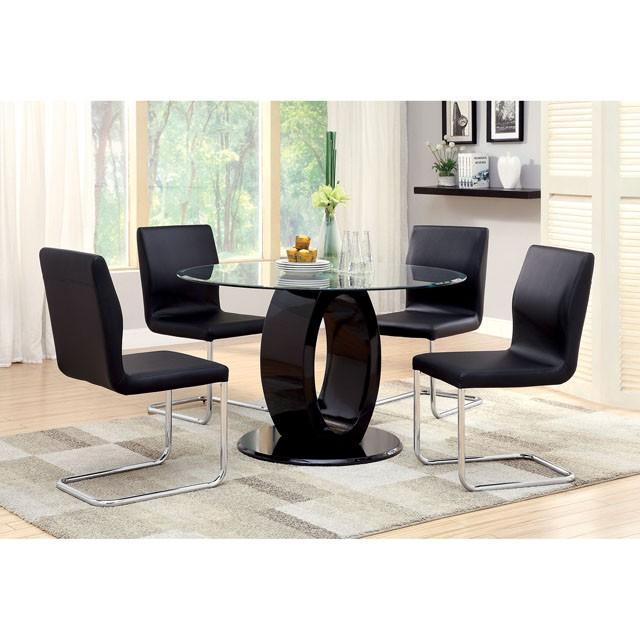 LODIA I Black Round Table