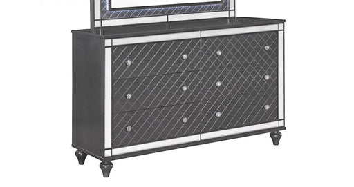 Crown Mark Refino 6 Drawers Dresser in Gray image