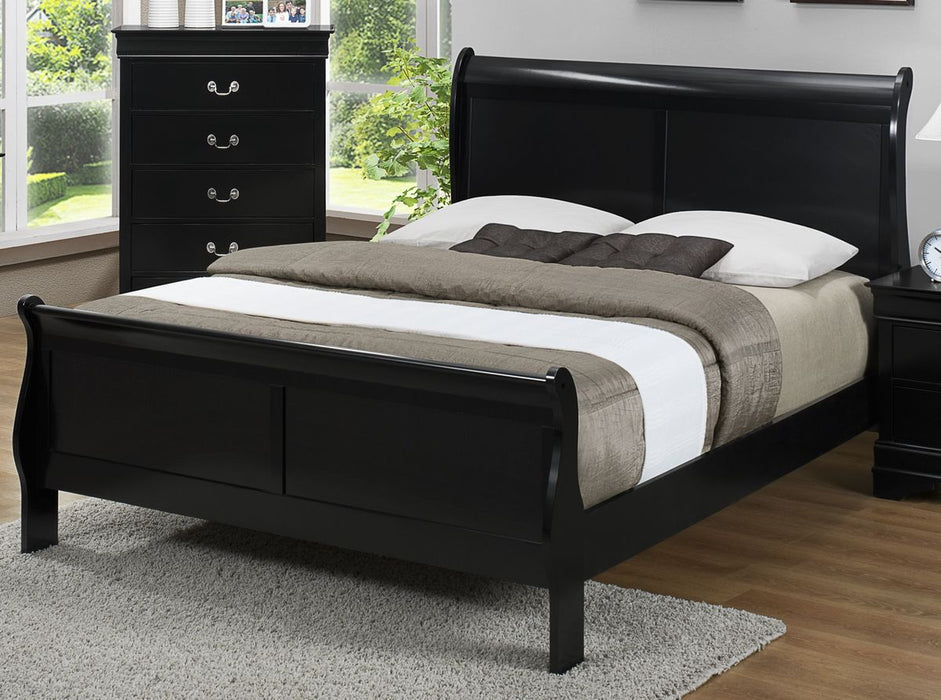 Crown Mark Furniture Louis Philip Full Bed in Black