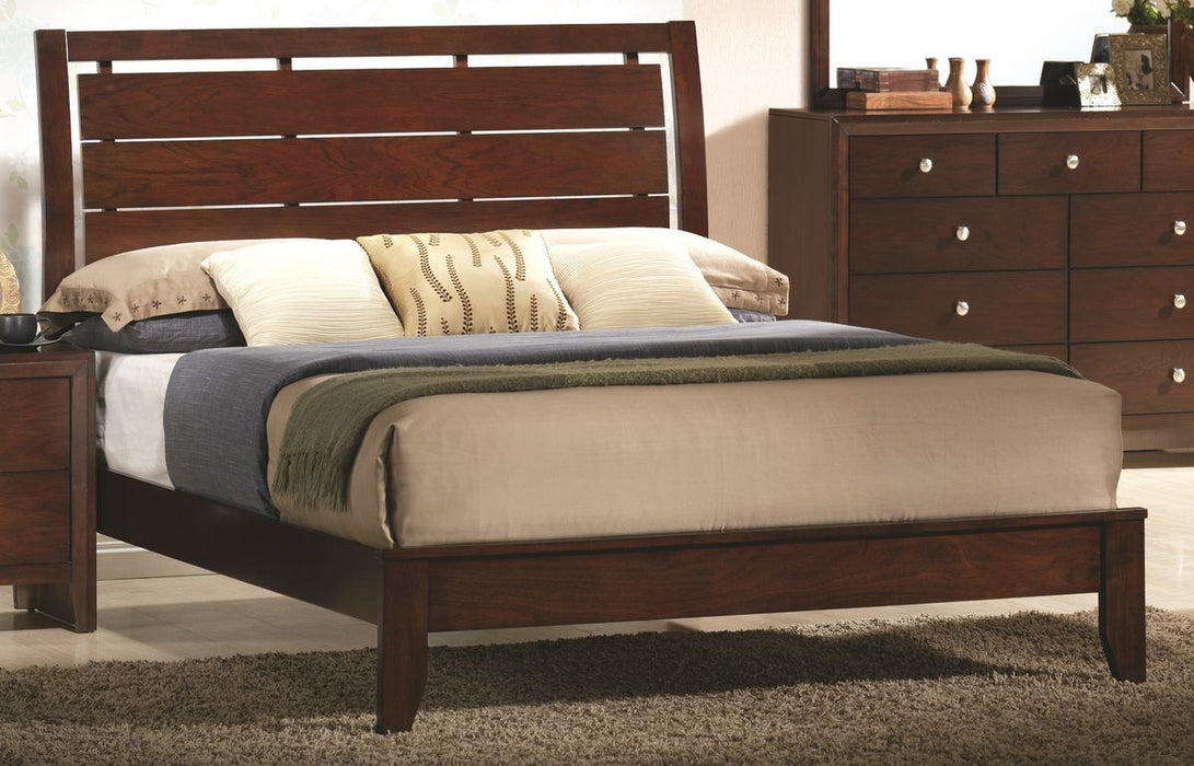 Crown Mark Furniture Evan Twin Bed in Warm Brown
