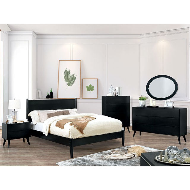 Lennart Bed Oak, Black, Gray, & White