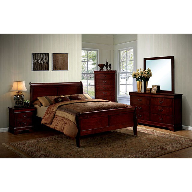 Louis Philippe Queen Bed Cherry