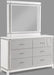 Crown Mark Furniture Ariane Mirror in Silver and White image
