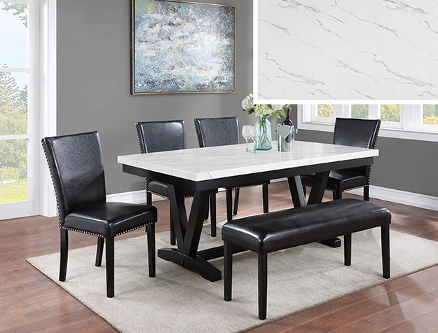 Tanner Dining Tbl Faux Carrara Mbl