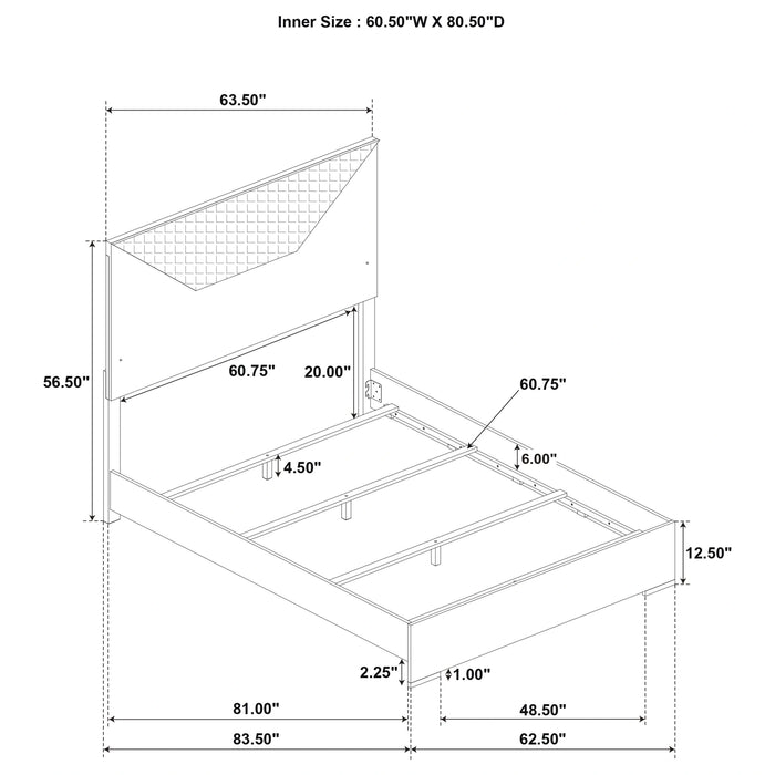 Ives Panel Bed with LED Lighting